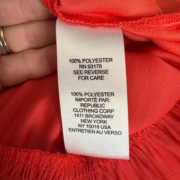 Joie Red Tiered Mini Dress with Smocked Waist - Picture 7 of 9